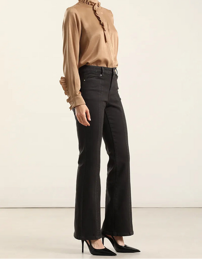 Jeans Mujer Color Bootcut Negro