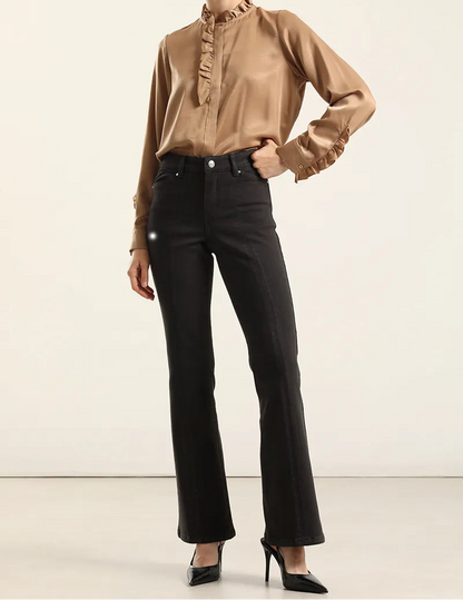 Jeans Mujer Color Bootcut Negro