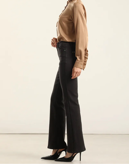 Jeans Mujer Color Bootcut Negro