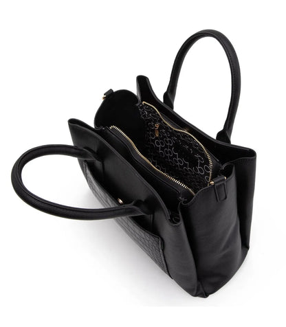 Cartera Mujer Dos Asas Mediana Negro