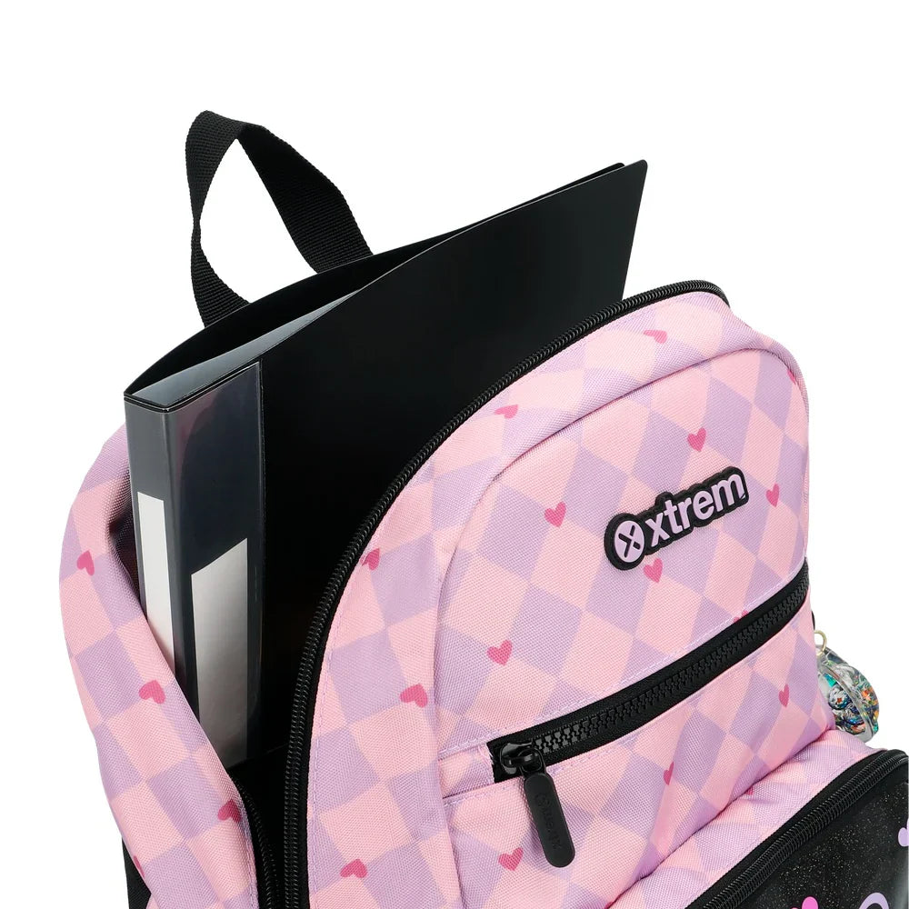 Mochila Escolar Niña Bolt Gato Black