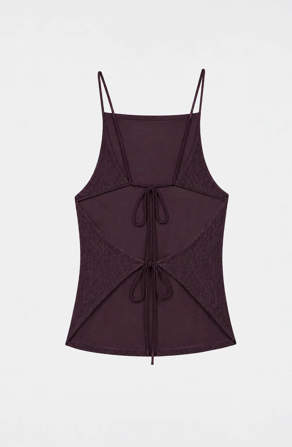 Top Mujer Drapeado Sin Espalda Burgundy