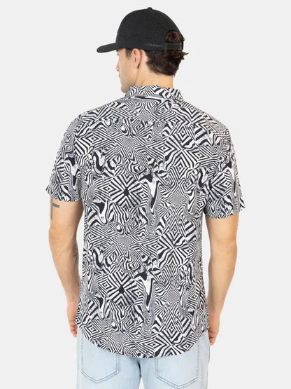 Camisa Hombre Meltdown Blanco/Negro