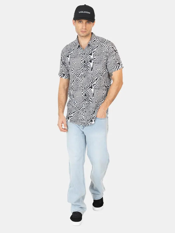 Camisa Hombre Meltdown Blanco/Negro