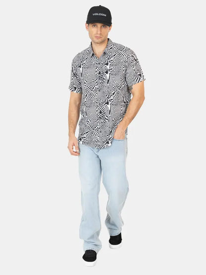 Camisa Hombre Meltdown Blanco/Negro