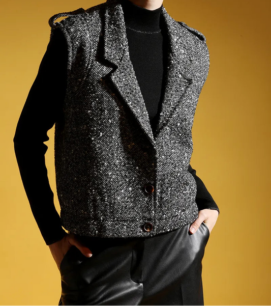 Chaqueta Mujer Sin Magas Fantasia Negro