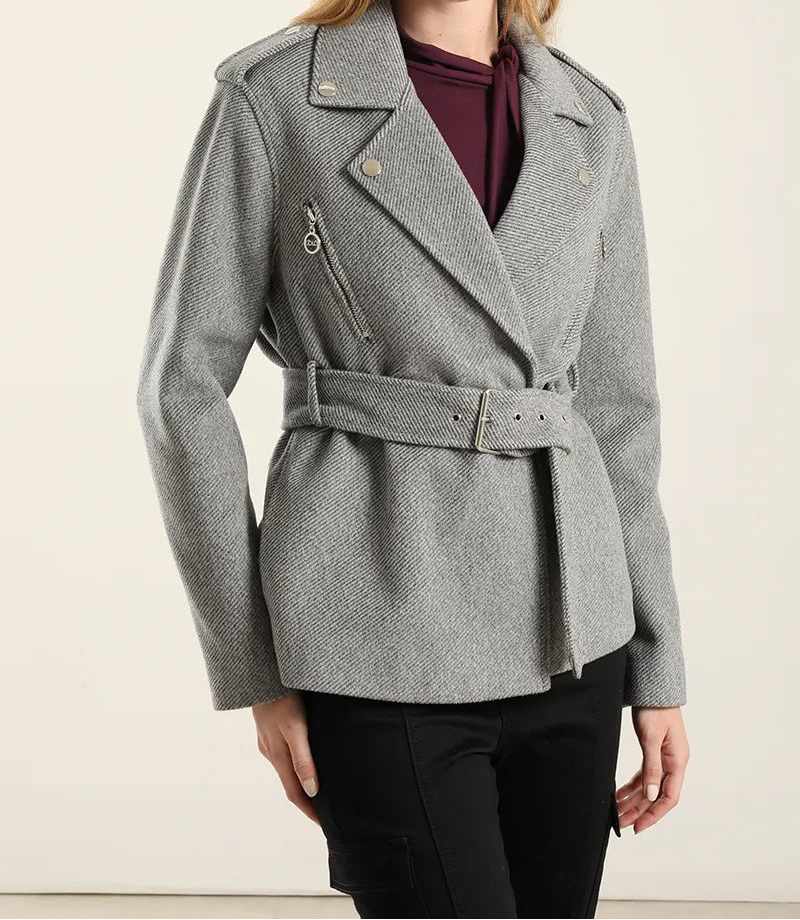 Chaqueta Mujer Biker Muflon Fantasia Gris