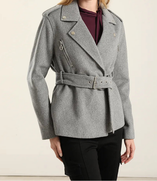 Chaqueta Mujer Biker Muflon Fantasia Gris