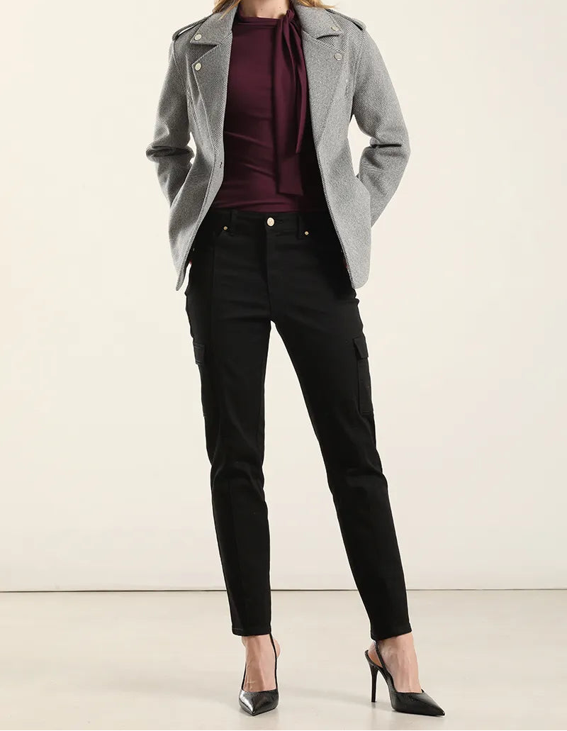 Chaqueta Mujer Biker Muflon Fantasia Gris