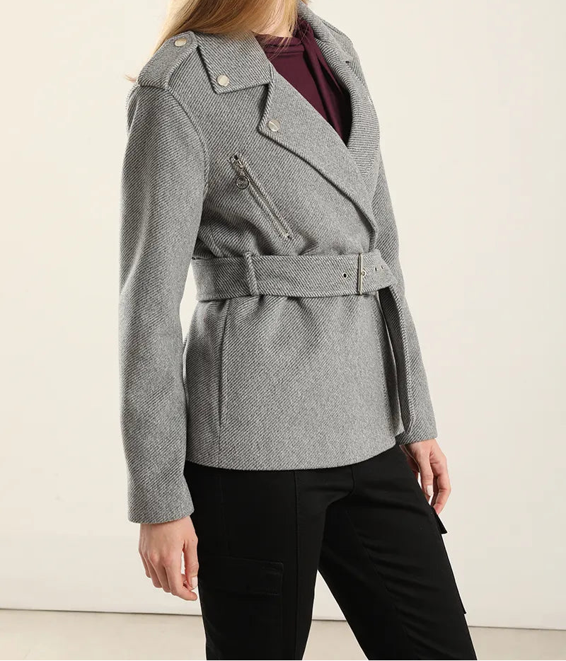 Chaqueta Mujer Biker Muflon Fantasia Gris