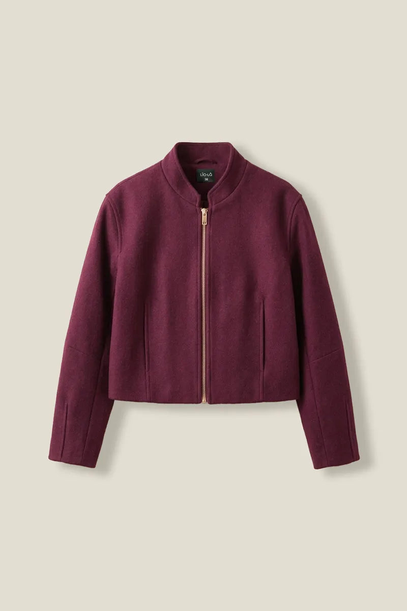 Chaqueta Hombre Bomber Muflon Melange Ciruela