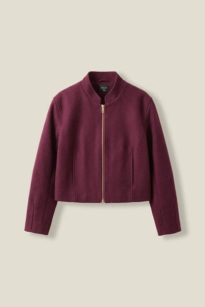 Chaqueta Hombre Bomber Muflon Melange Ciruela