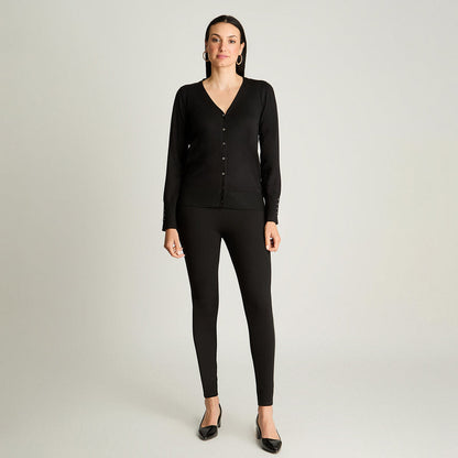 Cardigan Mujer Manga Larga Negro