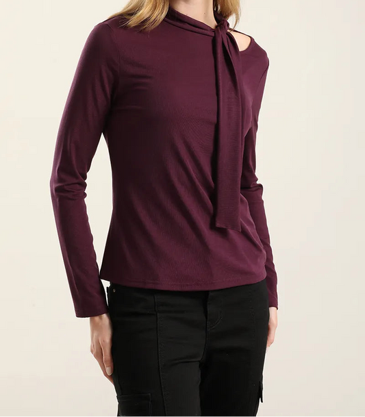 Top Mujer Cuello Fantasia Lazada Ciruela