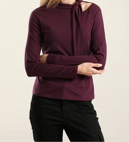 Top Mujer Cuello Fantasia Lazada Ciruela