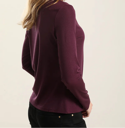 Top Mujer Cuello Fantasia Lazada Ciruela