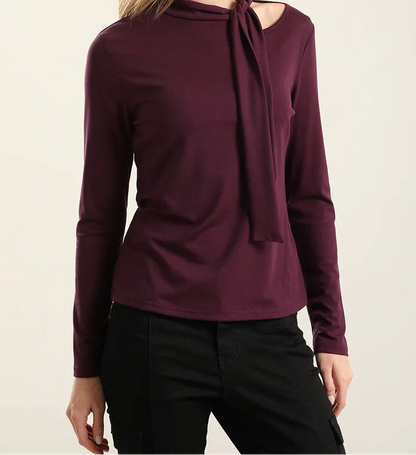 Top Mujer Cuello Fantasia Lazada Ciruela