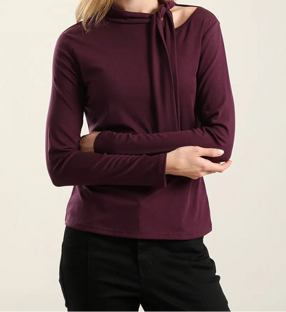 Top Mujer Cuello Fantasia Lazada Ciruela