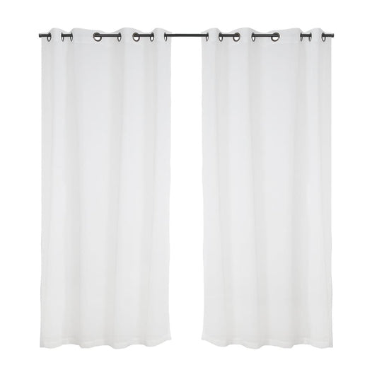 Set Cortinas Velo Lino Argolla Beige