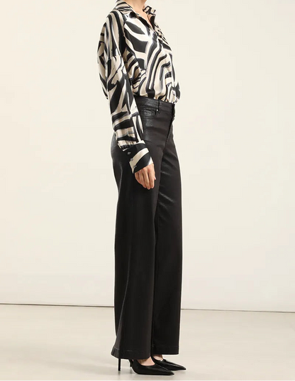 Pantalon Mujer Recto Folia Crocco Negro