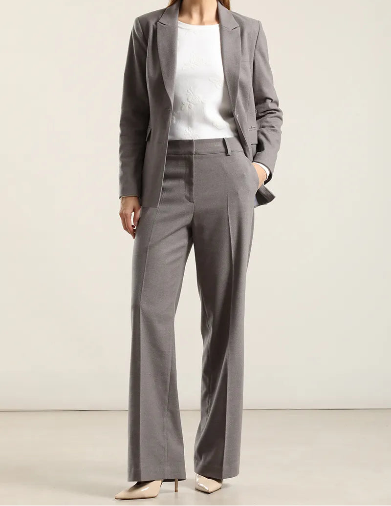 Blazer Mujer Boton Joya Gris