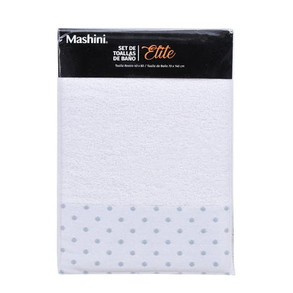 Set Toallas Elite 70x140 / 40x80cm Blanco