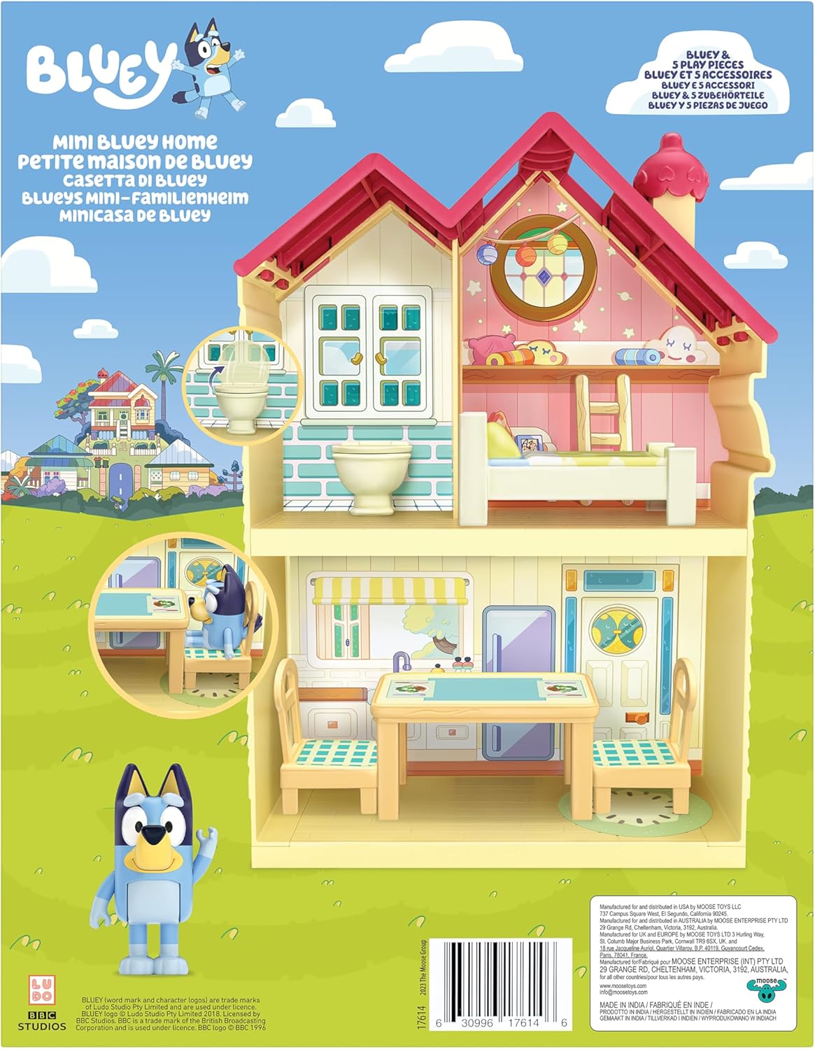 Juego compacto de casa con asa de transporte