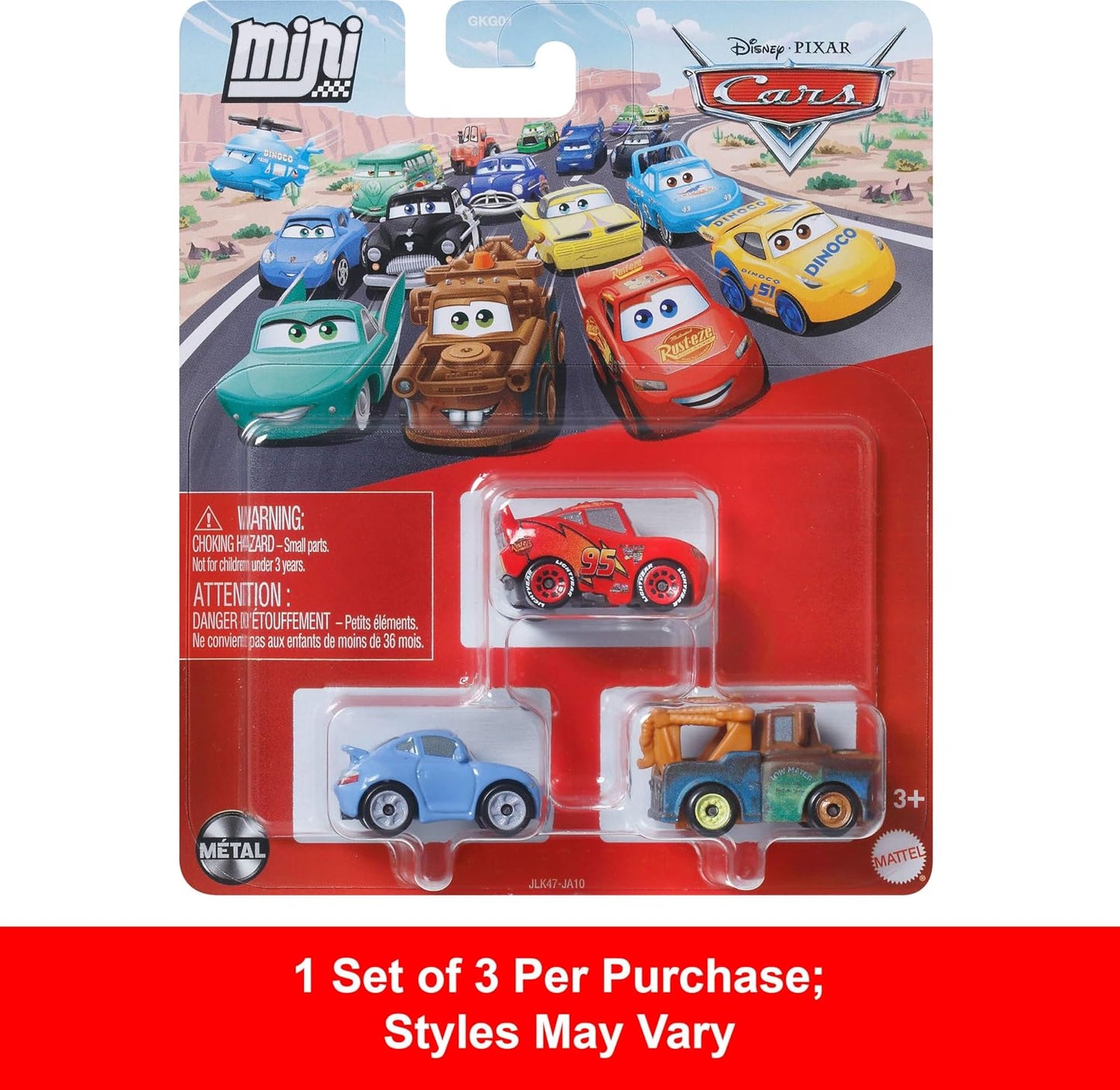 Disney Mattel - Cars - Minis 3 Pack Surtido Pixar