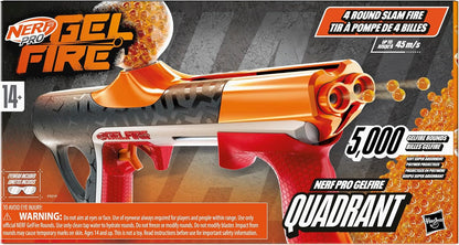 Lanzador Nerf Pro Gelfire Quadrant 5.000 recargas de gel incluidas