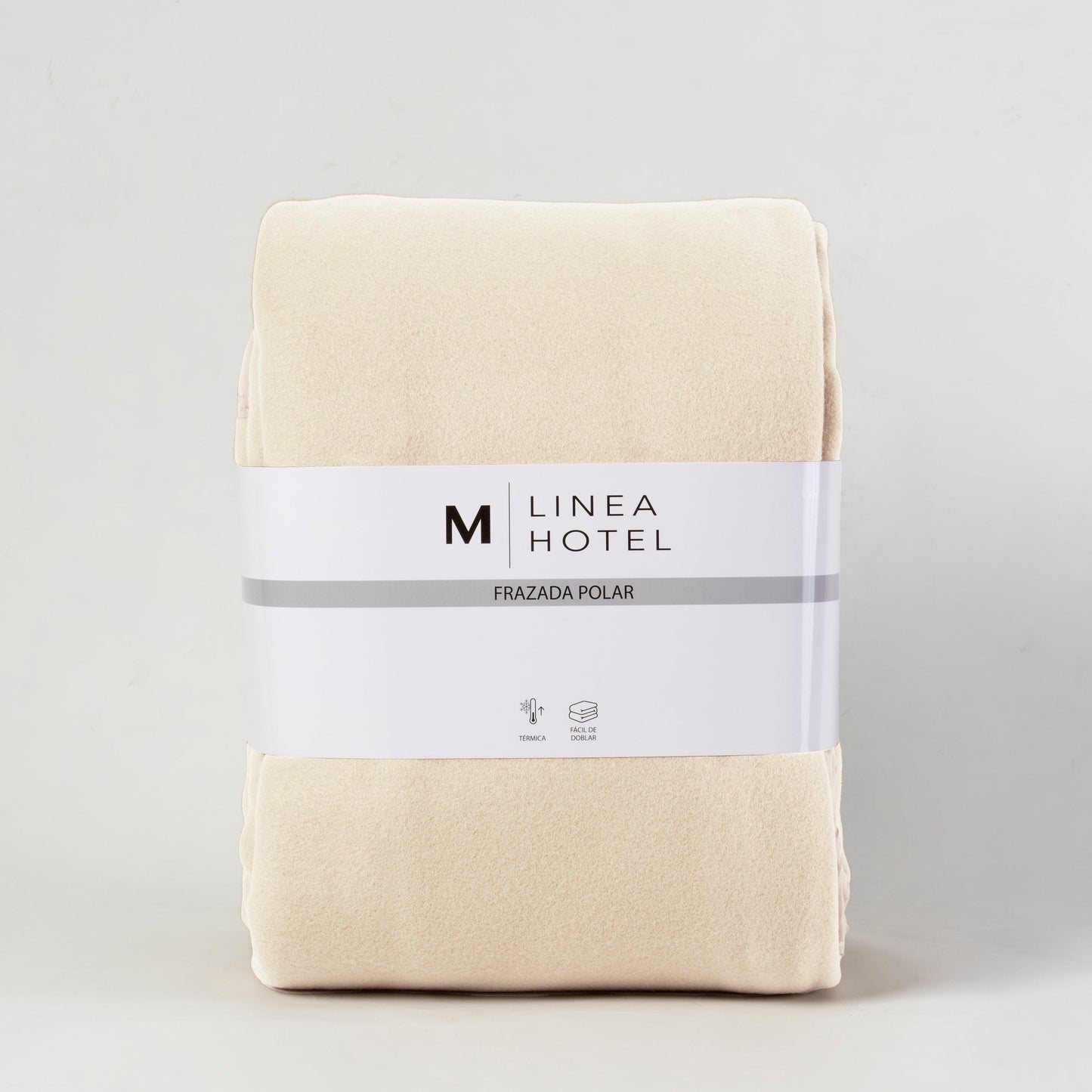 Frazada Polar Borde Satin Linea Hotel Crudo