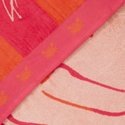 Toalla Playa Jacquard Algodón 100x180 cm Crab