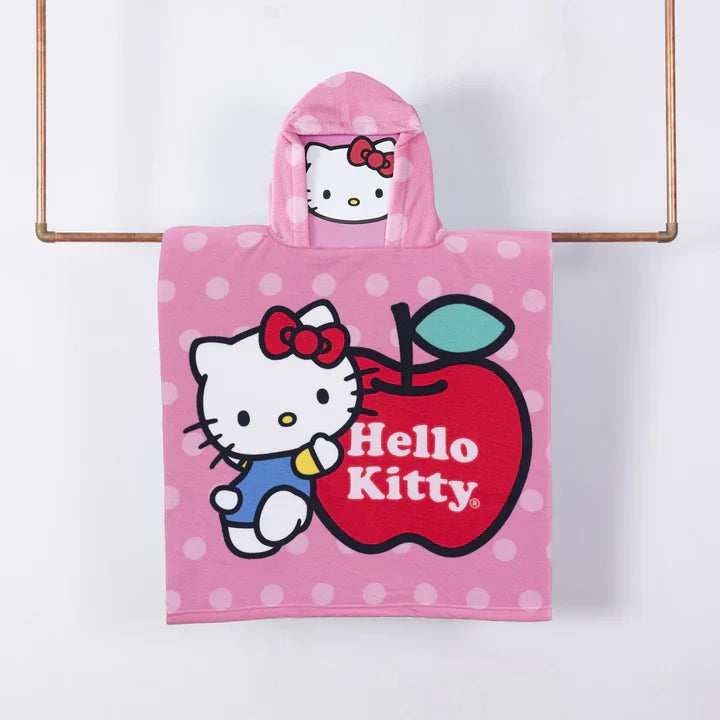 toalla-playa-niña-capucha-mf-60x120-cm-hello-kitty-manzana