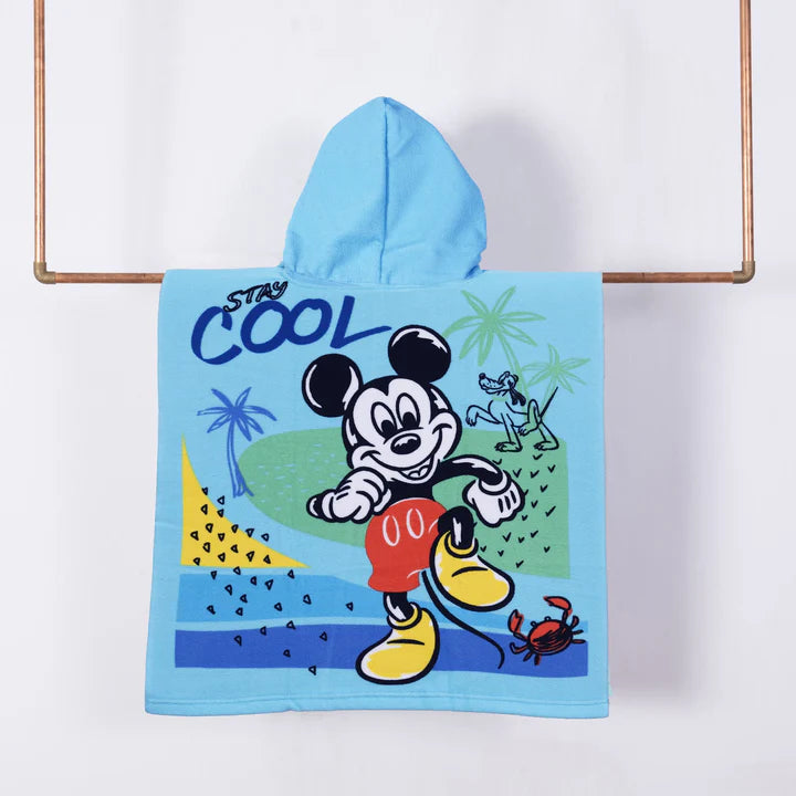 Toalla Playa Niño Capucha MF 60x120 cm Mickey Making