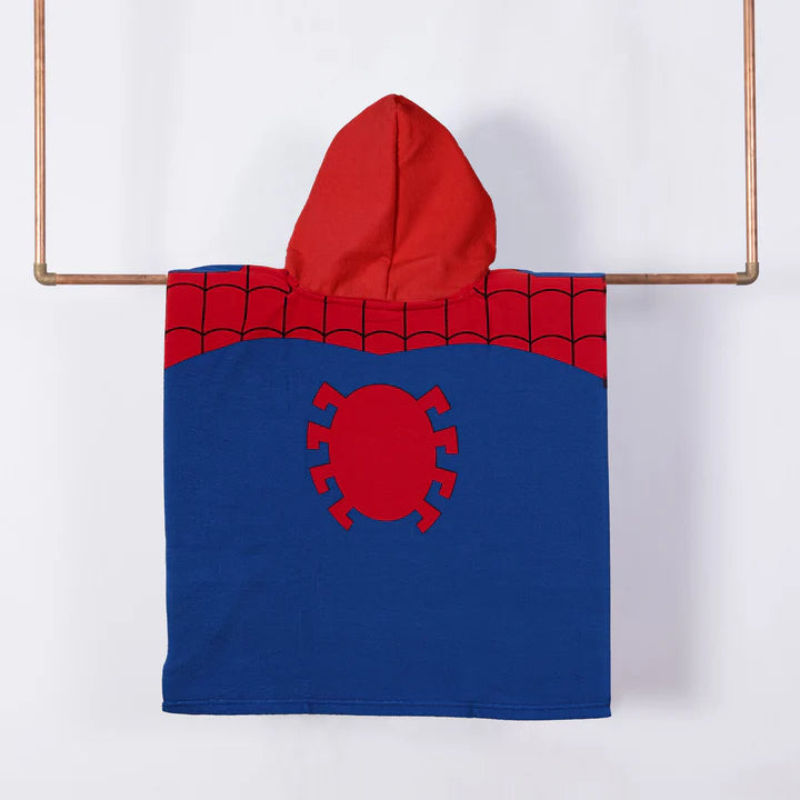 Toalla Playa Niño Capucha MF 60x120 cm Spiderman Ojos
