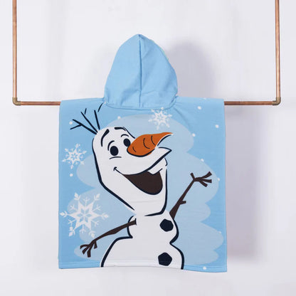 Toalla Playa Niña Capucha MF 60x120 cm Frozen Copos