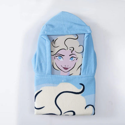 Toalla Playa Niña Capucha MF 60x120 cm Frozen Copos