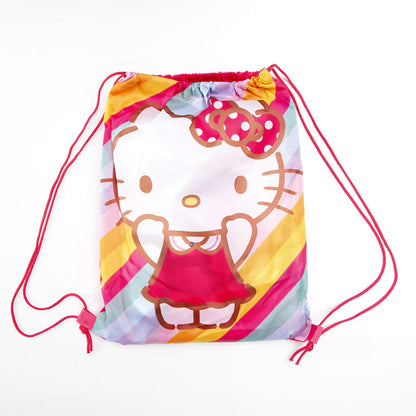 Toalla Playa Niña con Bolso 70x140 cm Hello Kitty Arcoiris