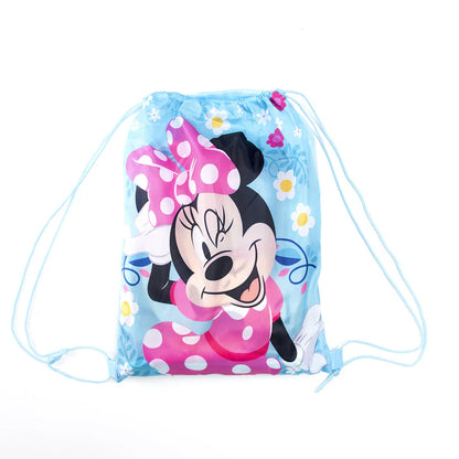 Toalla Playa Niña con Bolso 70x140 cm Minnie Celeste