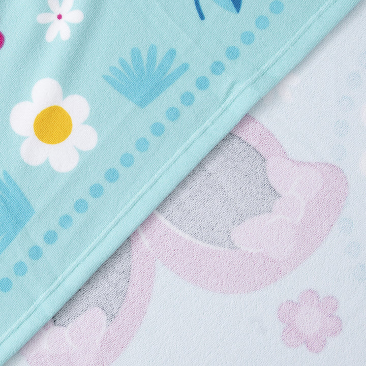 Toalla Playa Niña con Bolso 70x140 cm Minnie Celeste