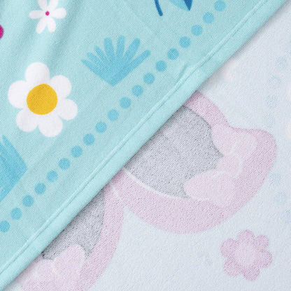 Toalla Playa Niña con Bolso 70x140 cm Minnie Celeste