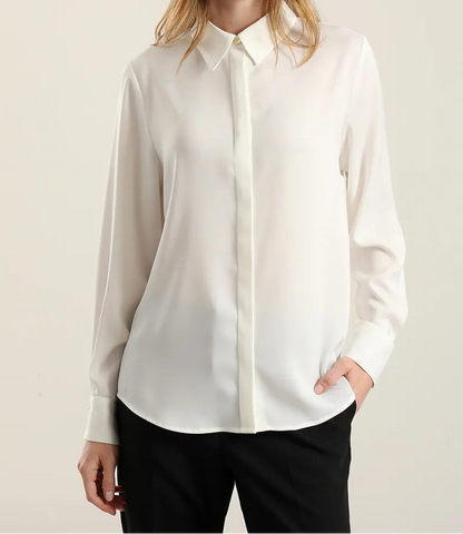 Blusa Mujer Basica Satin Opaco Crudo