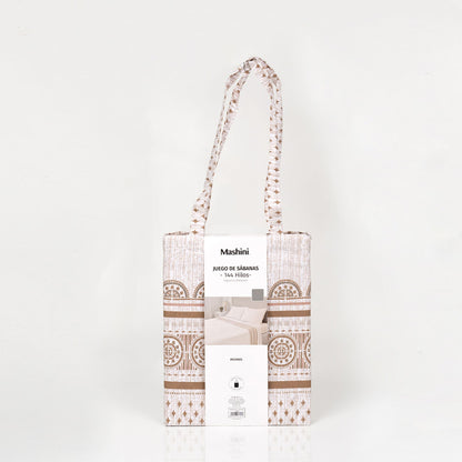 Sábana 1.5 Plazas 144 Hilos Estampado Mila