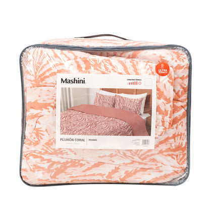 Plumón Coral Estampado Sherpa Palma