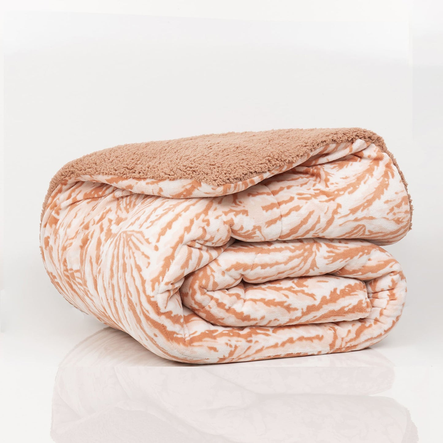Plumón Coral Estampado Sherpa Palma