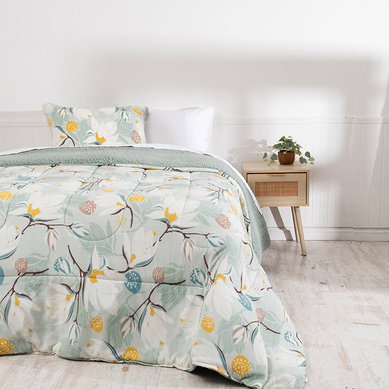 Plumón Coral Estampado Sherpa Laurel