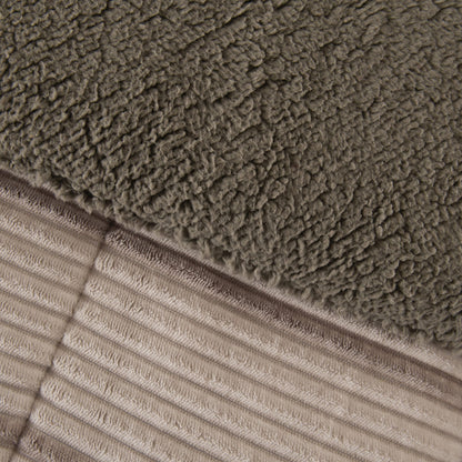 Plumón Corduroy Coral Sherpa Líneas Vison