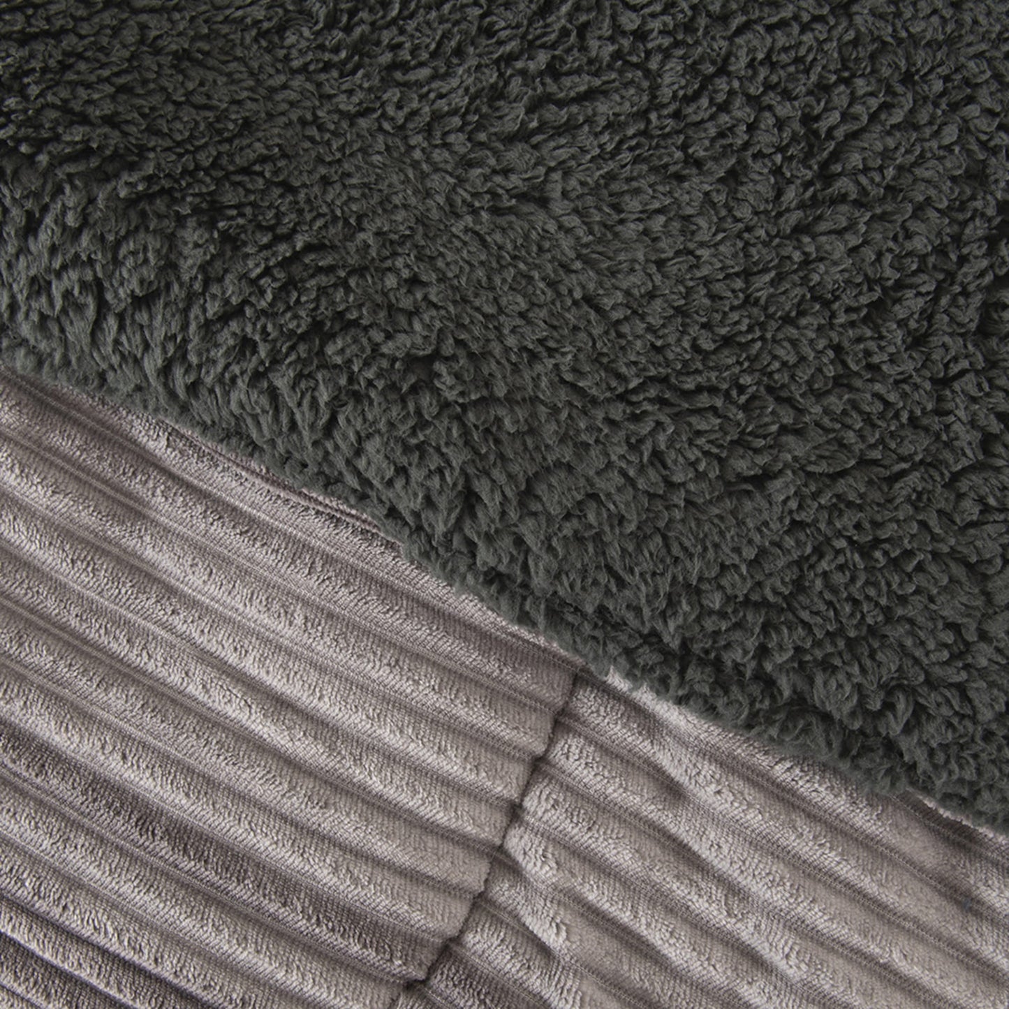 Plumón Corduroy Coral Sherpa Líneas Marengo