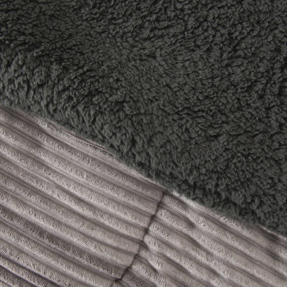 Plumón Corduroy Coral Sherpa Líneas Marengo