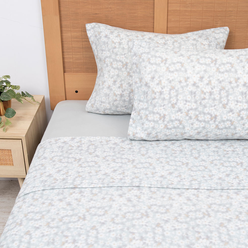 Sabana Polar Estampada Celeste