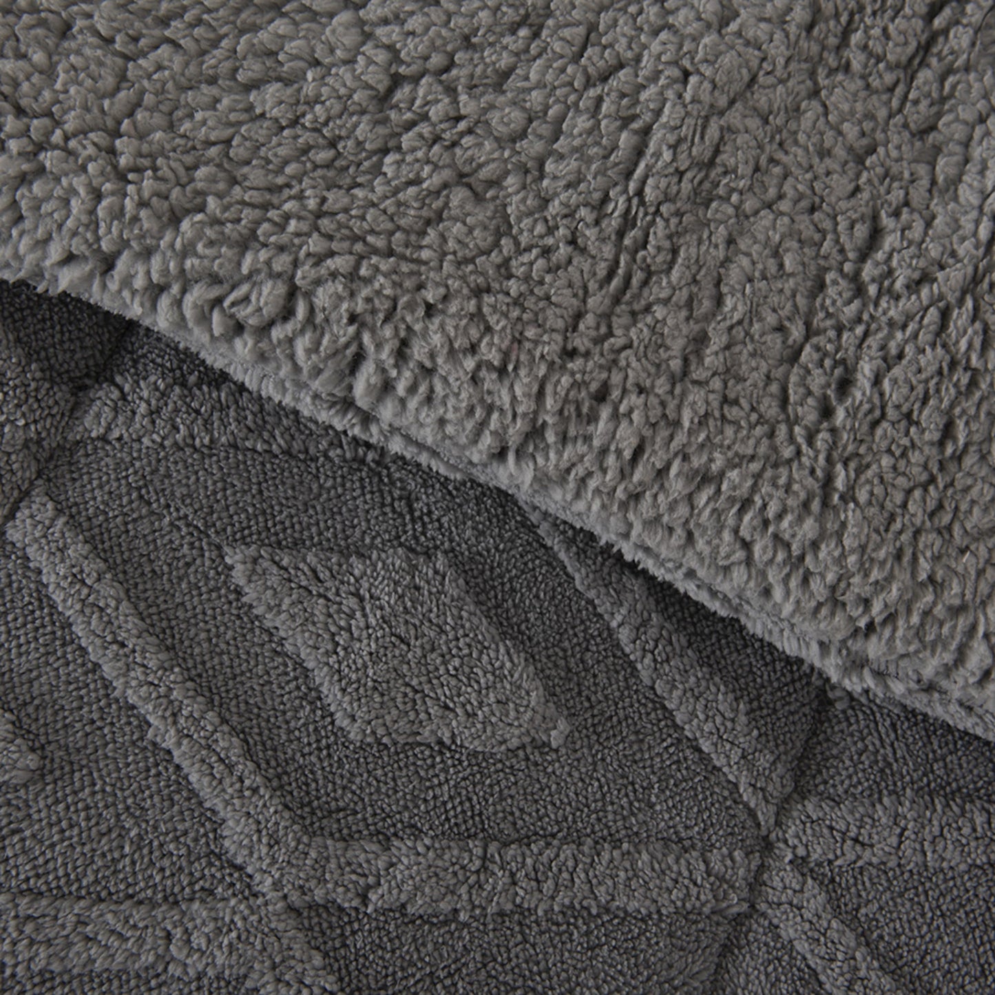 Plumón Sherpa Jacquard Rombo Gris